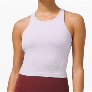 Lululemon Ebb To Street Racerback Crop Tank Top
Lavender Dew Size 8 Sz 8